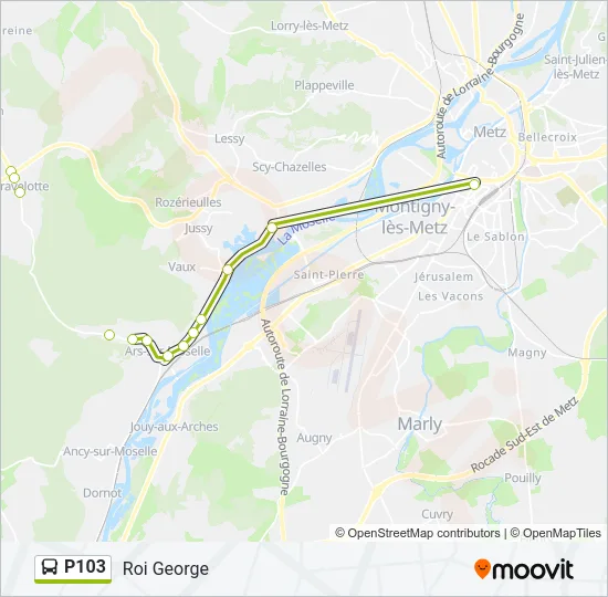 P103 Bus Line Map