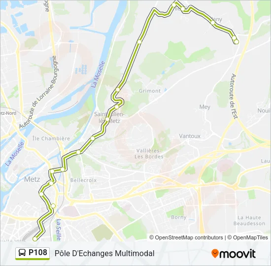P108 Bus Line Map