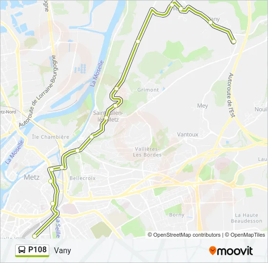 P108 Bus Line Map