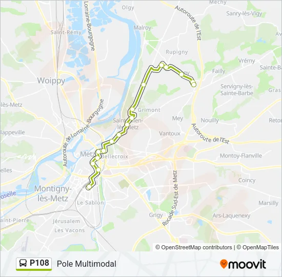 P108 Bus Line Map