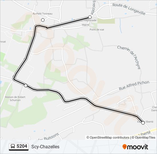 S204 bus Line Map