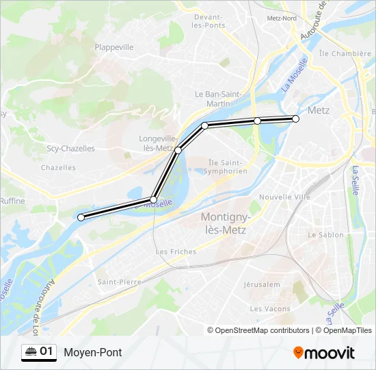 O1 Ferry Line Map
