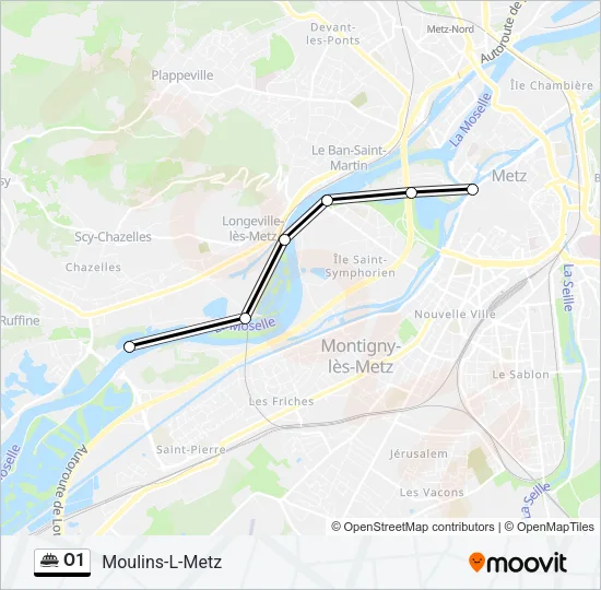O1 Ferry Line Map