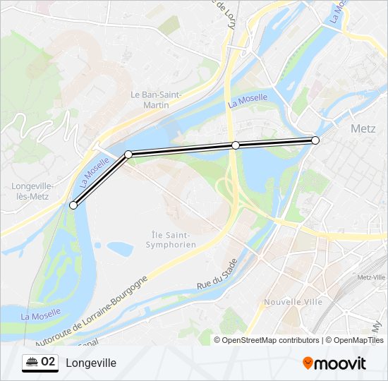 O2 Ferry Line Map