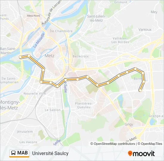 MAB Bus Line Map