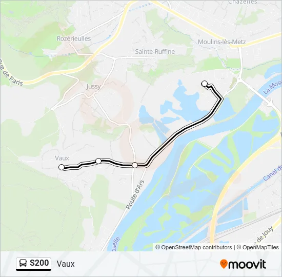 S200 Bus Line Map