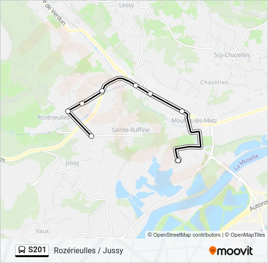 S201 Bus Line Map