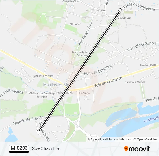 S203 Bus Line Map