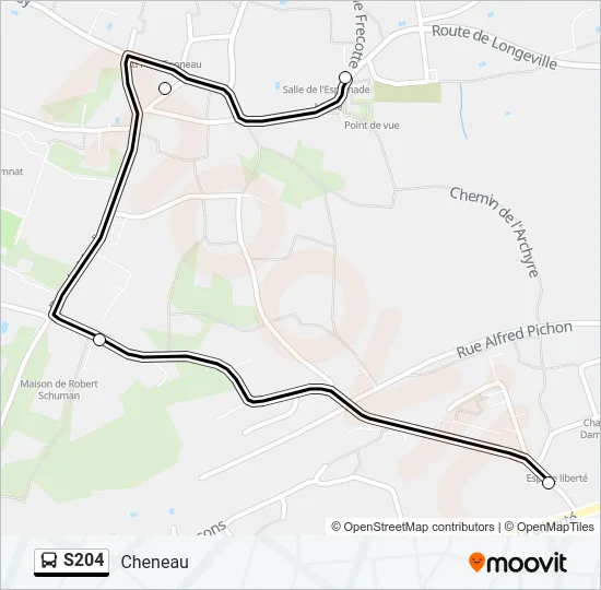 S204 Bus Line Map