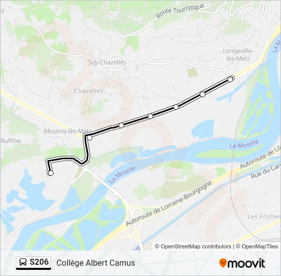 S206 Bus Line Map