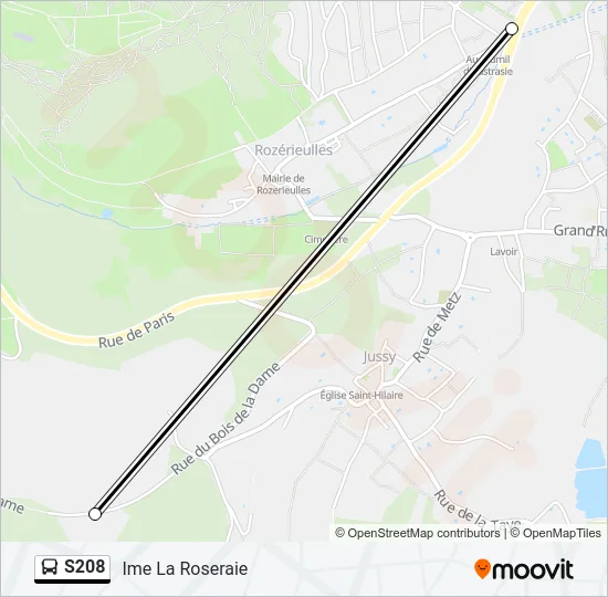 S208 Bus Line Map