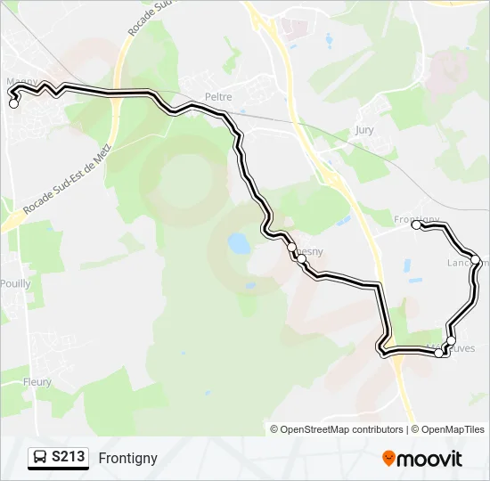 S213 Bus Line Map