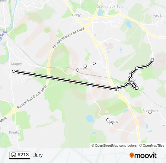 S213 Bus Line Map