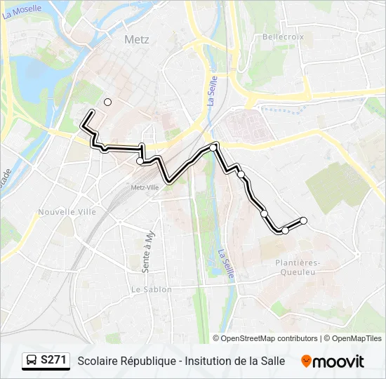 S271 Bus Line Map