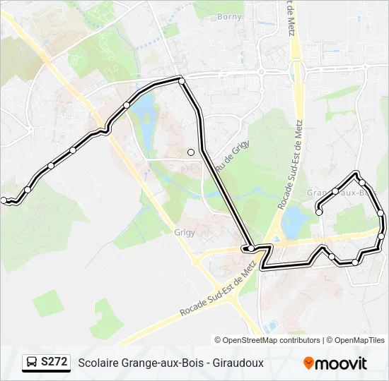 S272 Bus Line Map