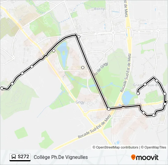 S272 Bus Line Map
