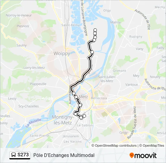 S273 Bus Line Map
