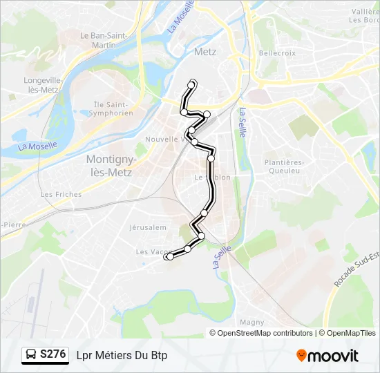 S276 Bus Line Map