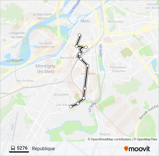 S276 Bus Line Map