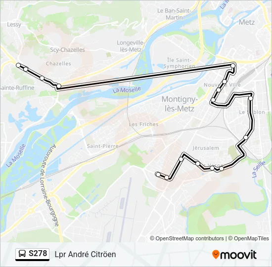 S278 Bus Line Map