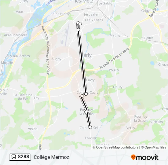 S288 Bus Line Map