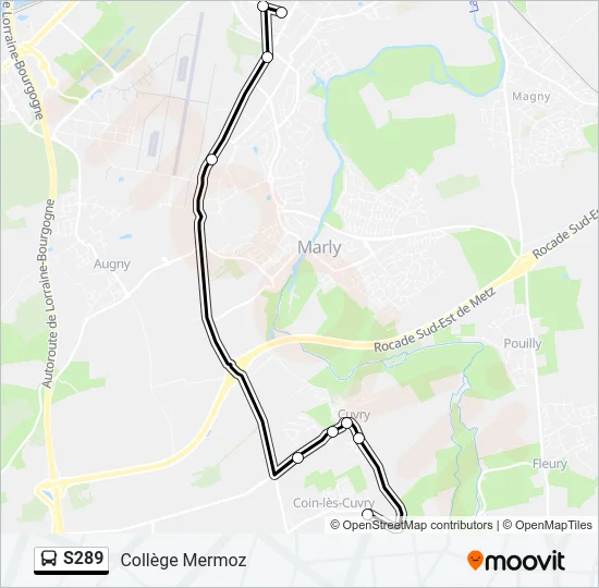 S289 Bus Line Map
