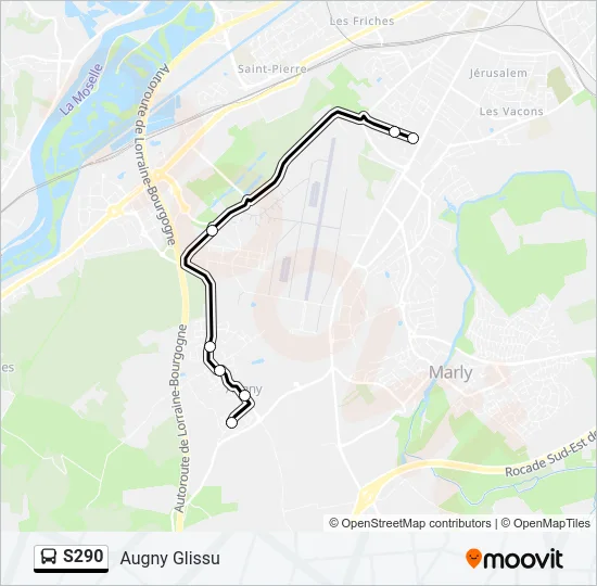 S290 Bus Line Map