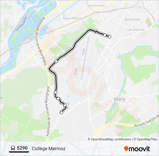 S290 Bus Line Map