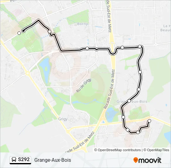 S292 Bus Line Map