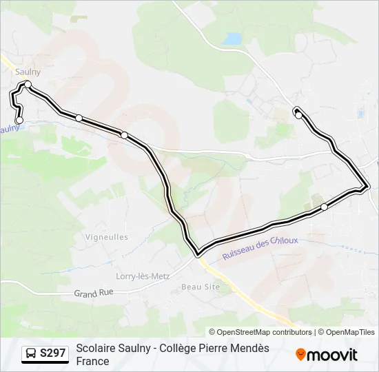 S297 Bus Line Map