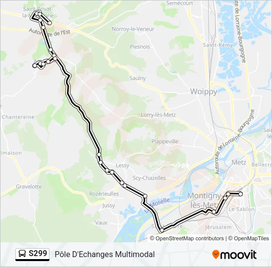 S299 Bus Line Map