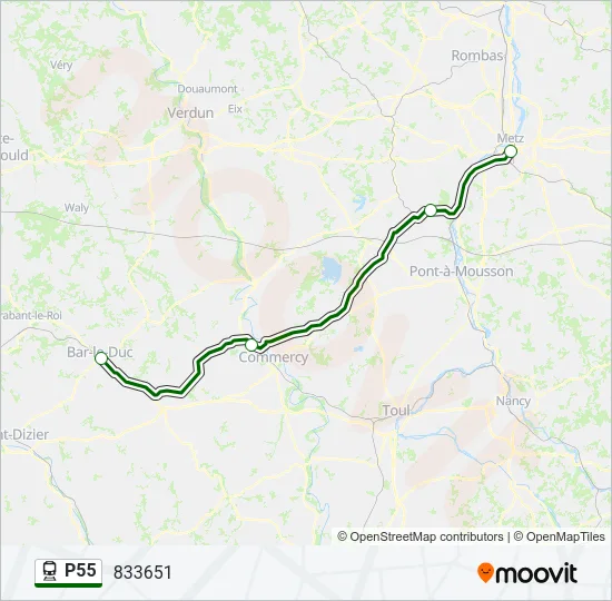 P55 Train Line Map
