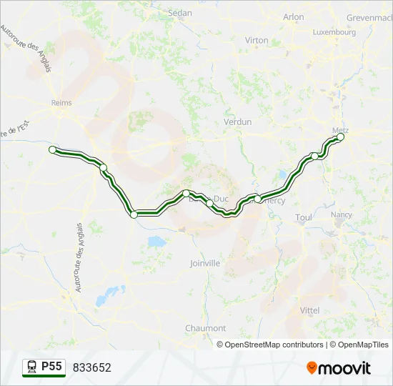 P55 Train Line Map
