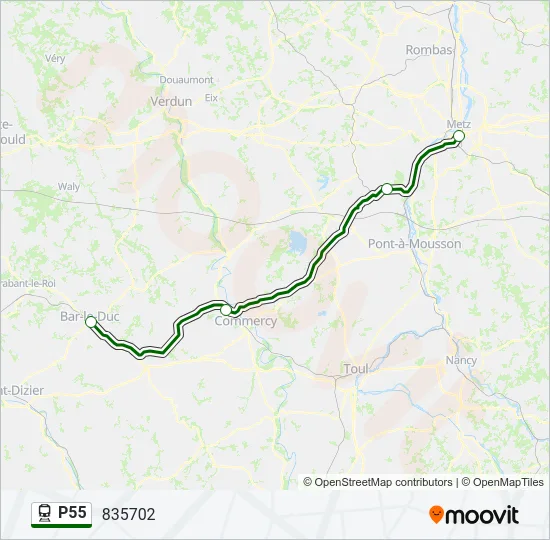P55 Train Line Map