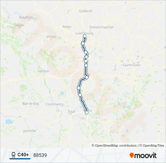 C40+ Train Line Map