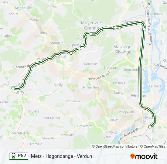 P57 Train Line Map