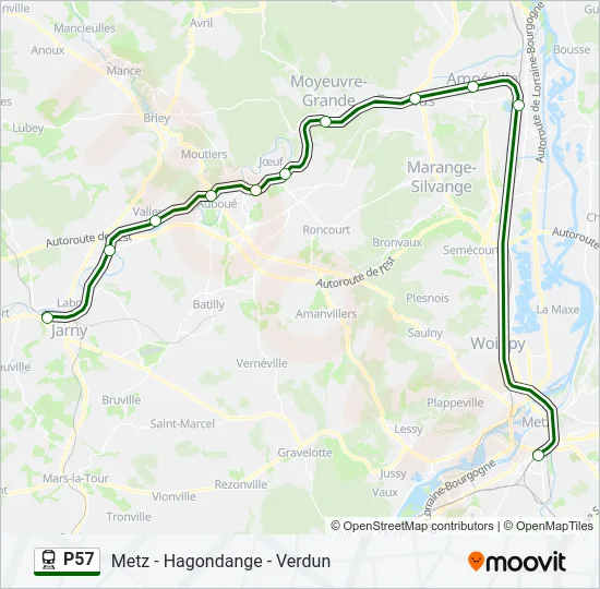 P57 Train Line Map