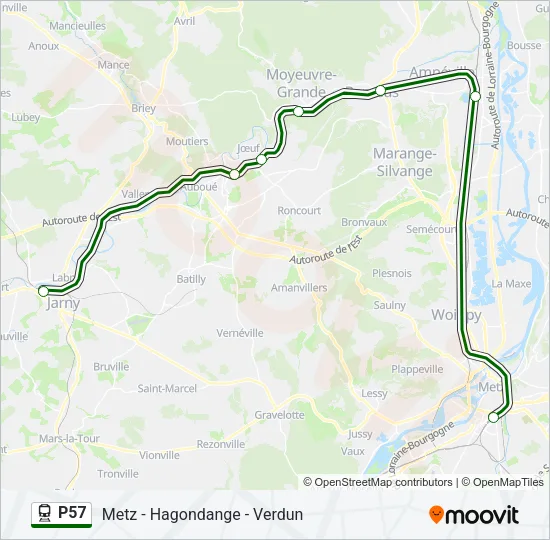 P57 Train Line Map