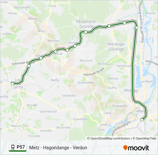 P57 Train Line Map