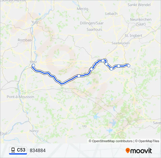 C53 Train Line Map