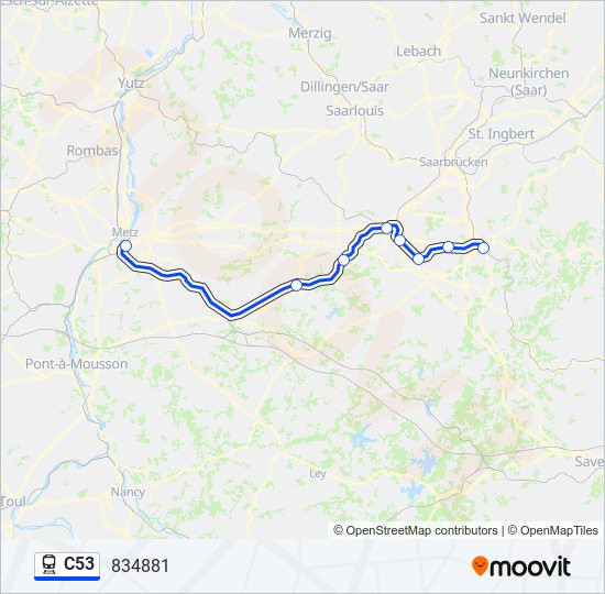 C53 train Line Map