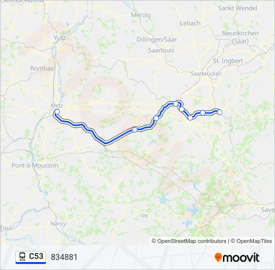 C53 Train Line Map