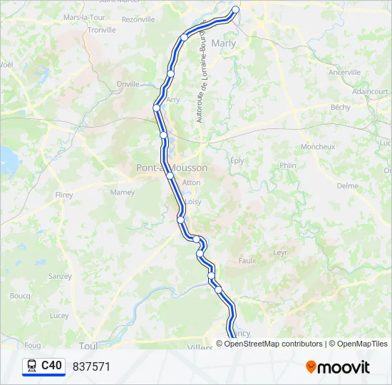 C40 Train Line Map