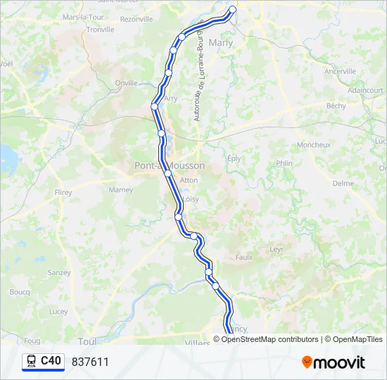 C40 Train Line Map