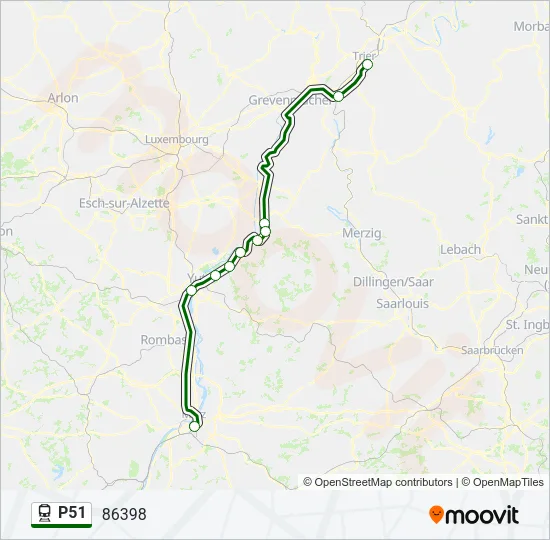 P51 Train Line Map