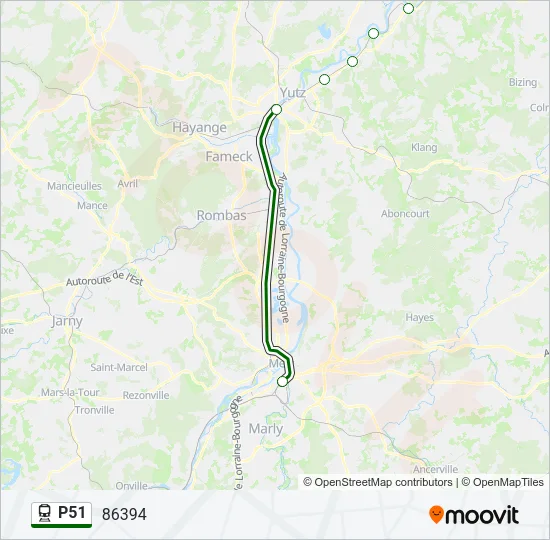 P51 Train Line Map