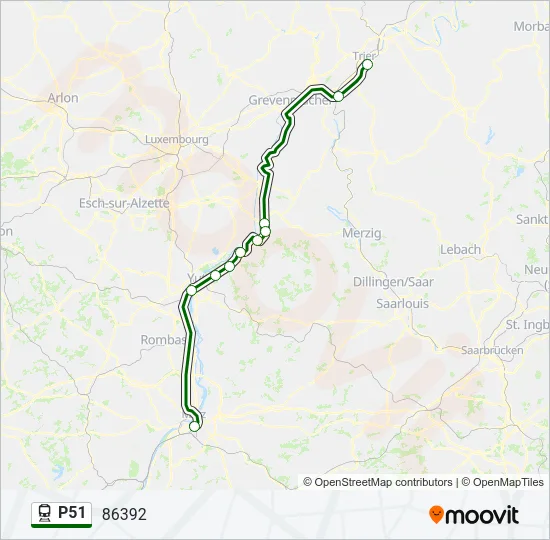 P51 Train Line Map