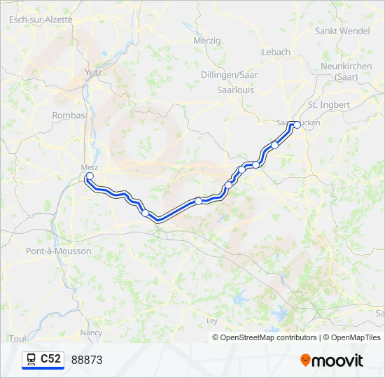 C52 Train Line Map