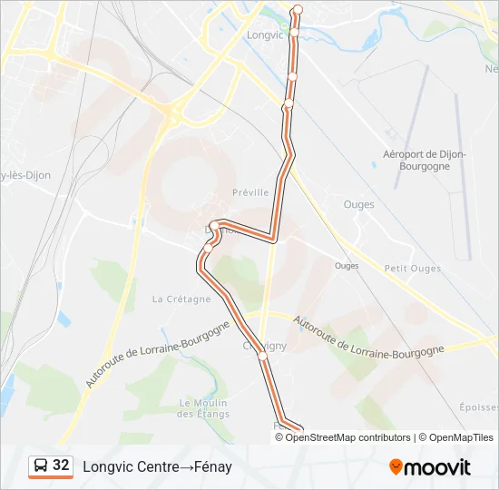 32 Bus Line Map
