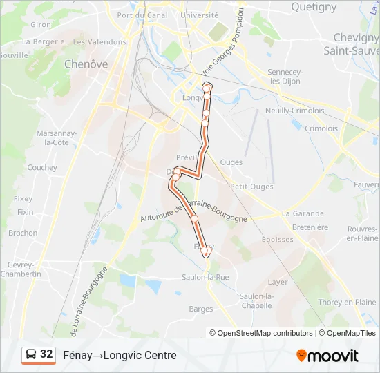 32 Bus Line Map